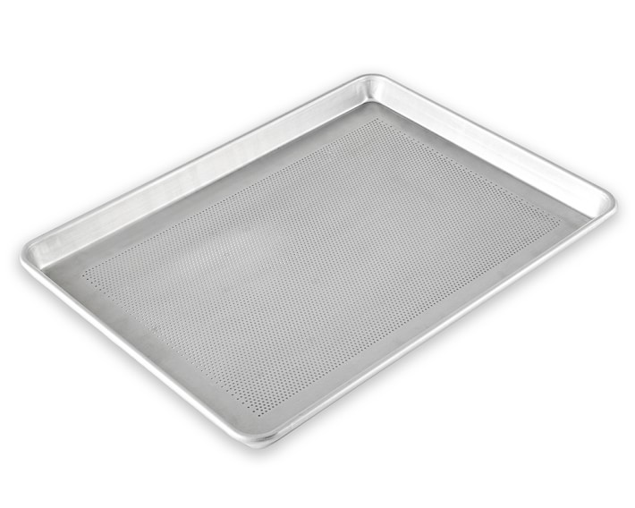 Sheet Pan Half Size Perforated Aluminum Crisper Crusts and Evenly Baked Rolls 