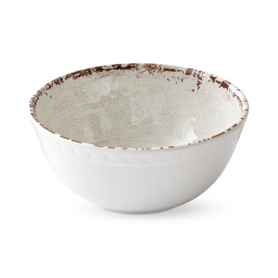 Rustic® Outdoor Melamine Large Bowl, Set of 4, Ivory