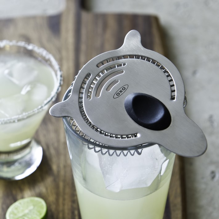 A Ahomi Cocktail Hawthorn Strainer Stainless Steel Ice Filter Colander Cocktail Shaker Mixed Drink Strainer