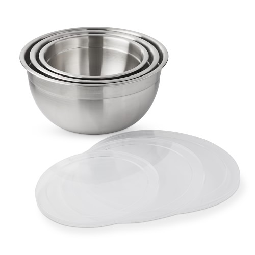 Williams Sonoma Stainless-Steel Mixing Bowls With Lid, Set Of 3