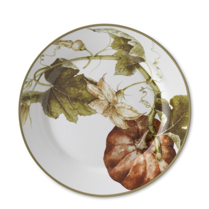 Botanical Pumpkin Dinner Plates | Williams Sonoma