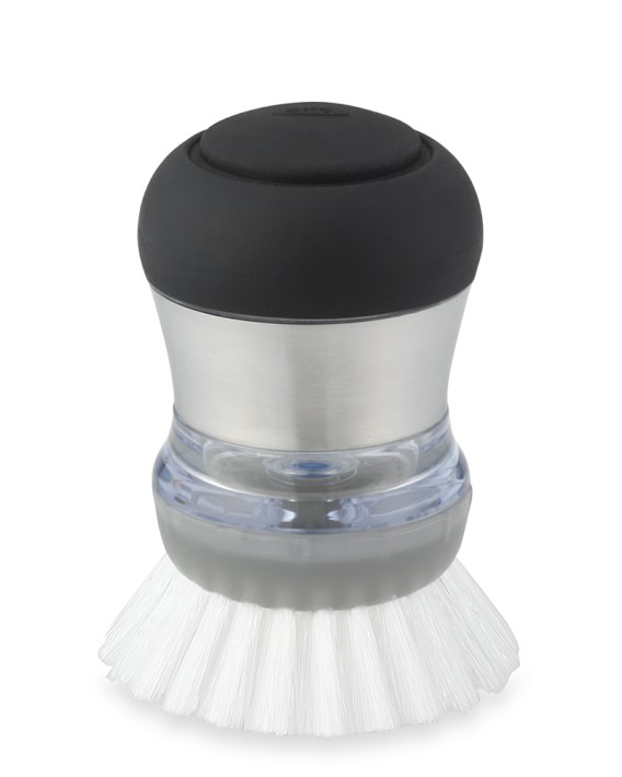 OXO Stainless-Steel Soap Dispensing Palm Brush | Williams Sonoma