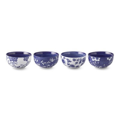 Japanese Garden Small Bowls, Mixed Set of 4