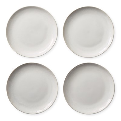 Cyprus Reactive Glaze Salad Plates, Set of 4, White