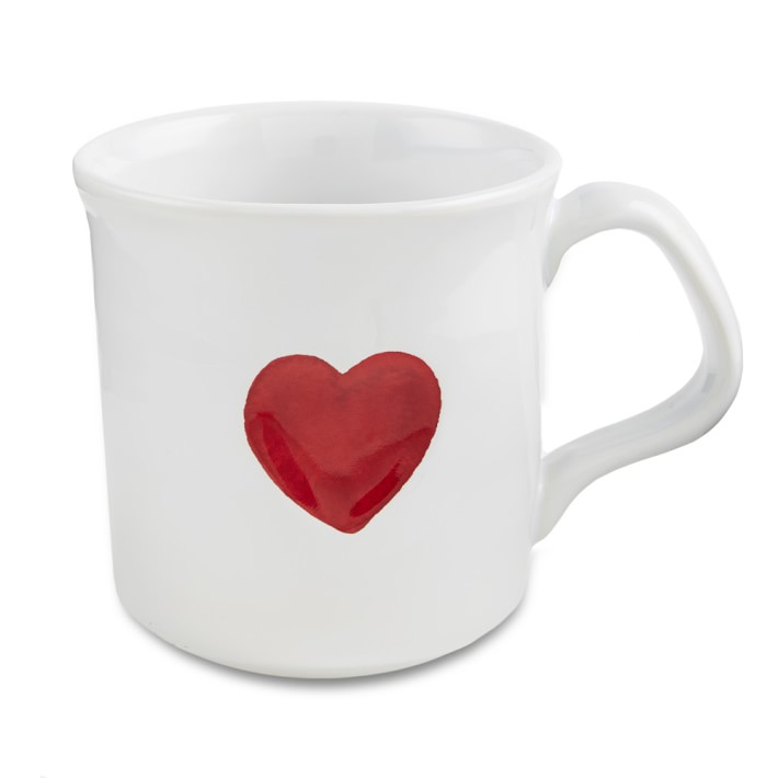 Heart Design Mug with Sipping Spoon 