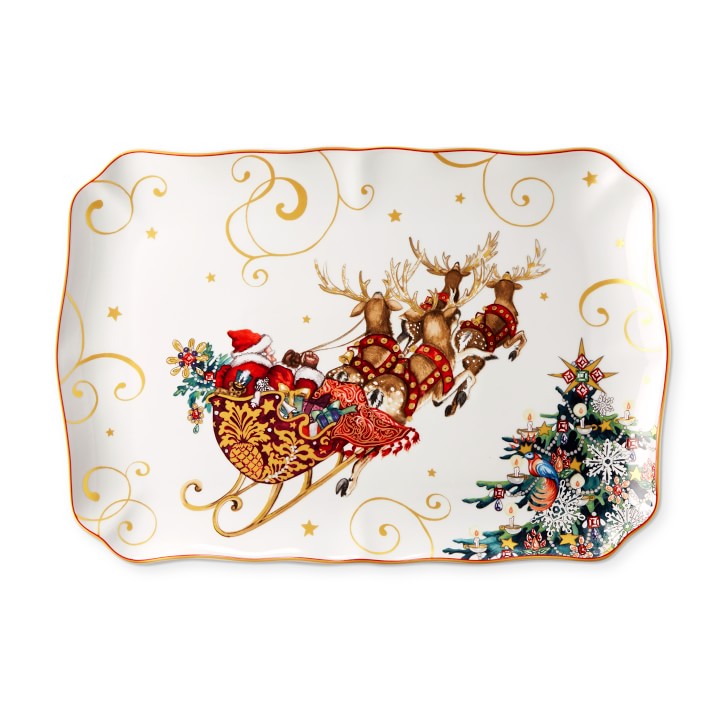 Twas the Night Before Christmas Large Rectangular Christmas Platter ...