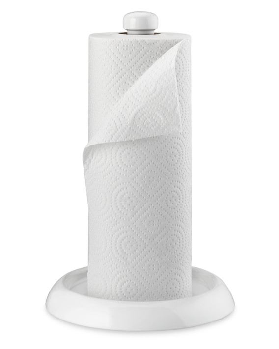 Williams Sonoma Ceramic Wood Paper Towel Holder Kitchen Counter