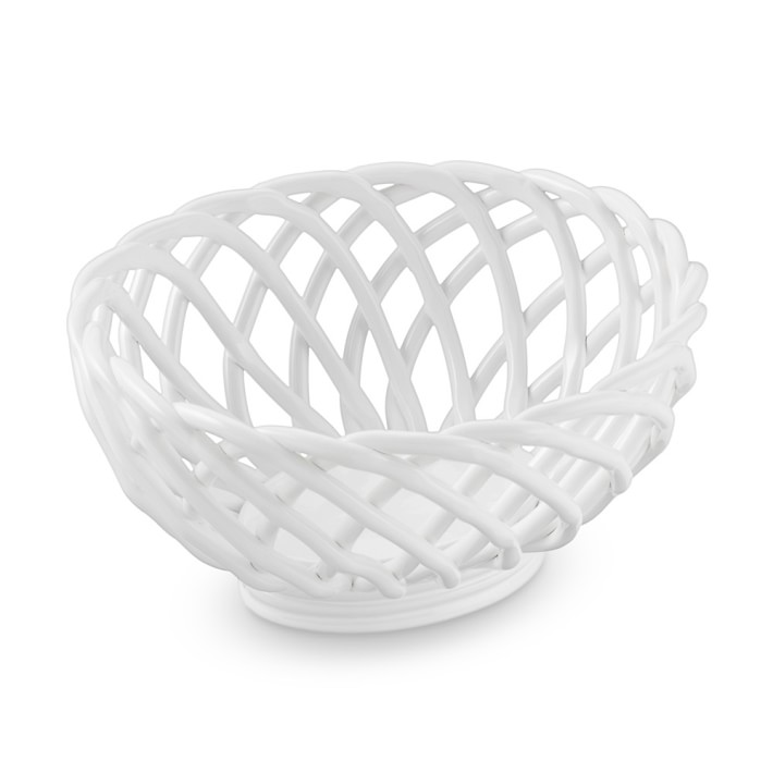 Ceramic Woven Bread Basket Williams Sonoma