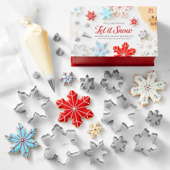 Williams Sonoma Let it Snow Snowflake Cookie Cutter Set, 24Piece