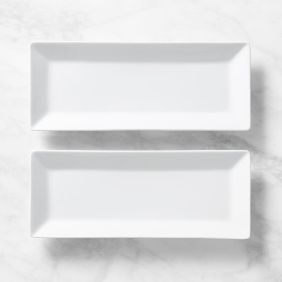 Centre Piece With Handles White 3 Square Serving Trays 