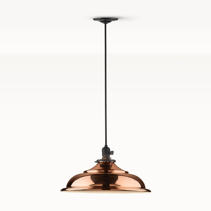 Baltimore Polished Copper Pendant Light Williams Sonoma