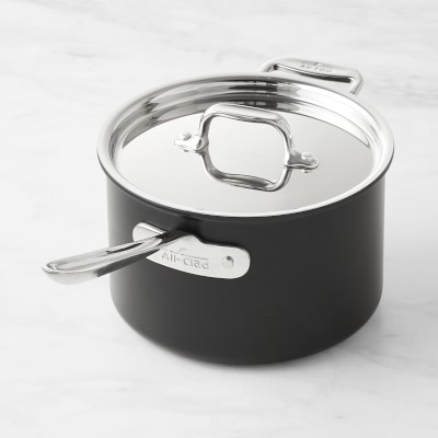 All-Clad NS1 Hard Anodized Nonstick Sauce Pot with Lid, 4-Qt.