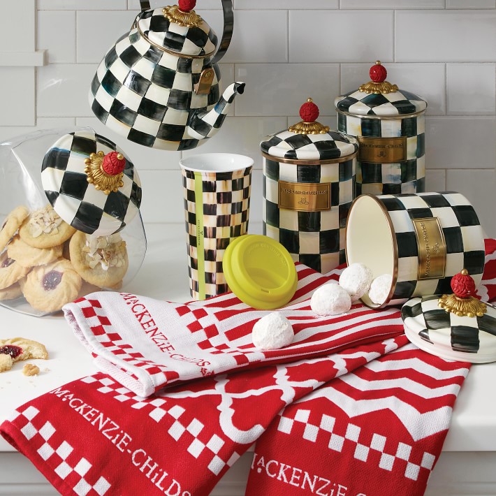 MacKenzieChilds Courtly Check Teakettle Williams Sonoma