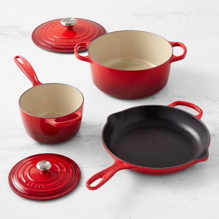 Le Creuset Signature CastIron 5Piece Cookware Set Williams Sonoma