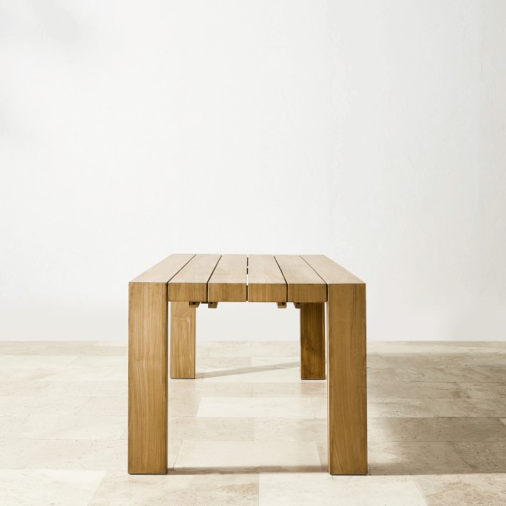 Larnaca Teak Extendable Outdoor Dining Table Williams Sonoma