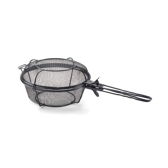 Black Metal Quesadilla Grilling Basket 