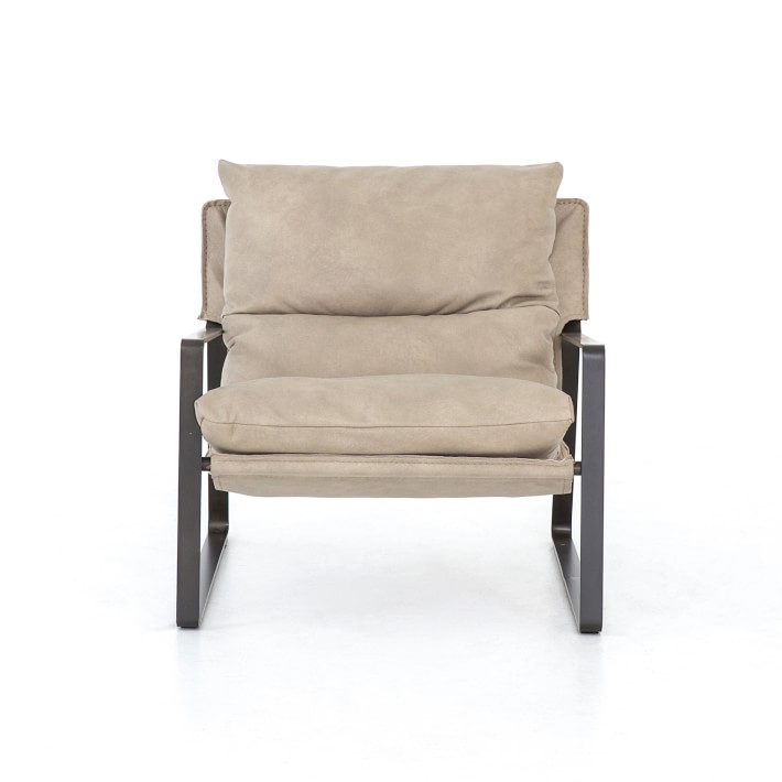 Dakota Leather Sling Chair Accent Chair Williams Sonoma