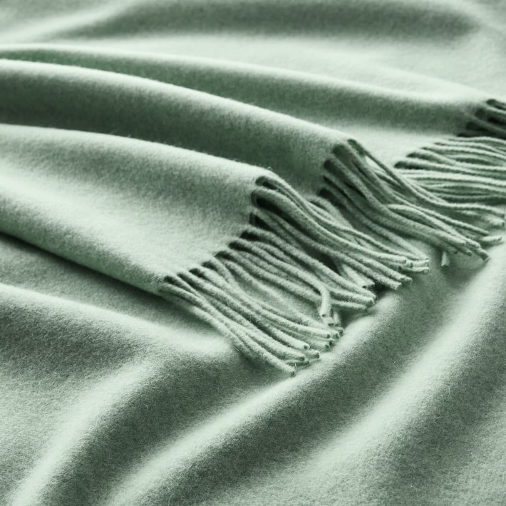 Solid Cashmere Throw Blanket Williams Sonoma