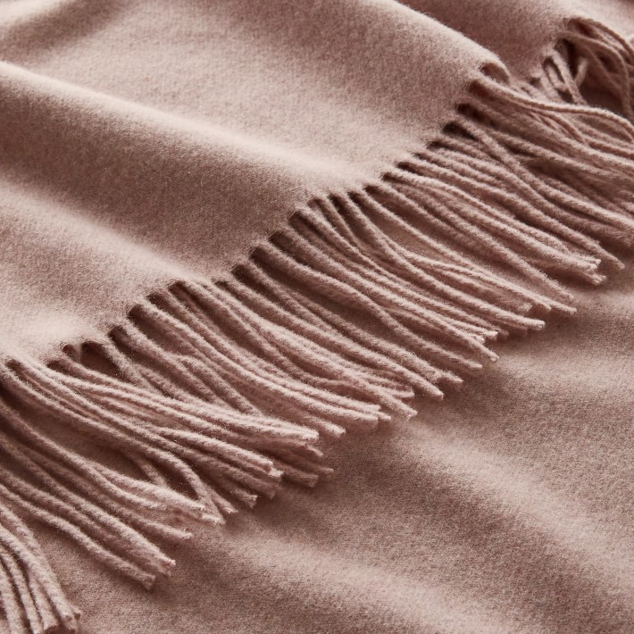 Solid Cashmere Throw Blanket Williams Sonoma
