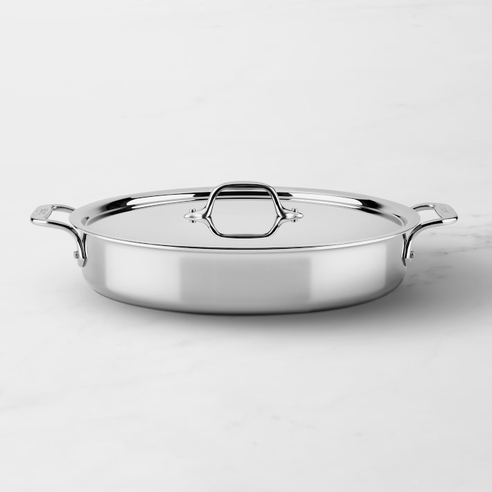 AllClad d3 Compact StainlessSteel Sear & Roast Pan Williams Sonoma