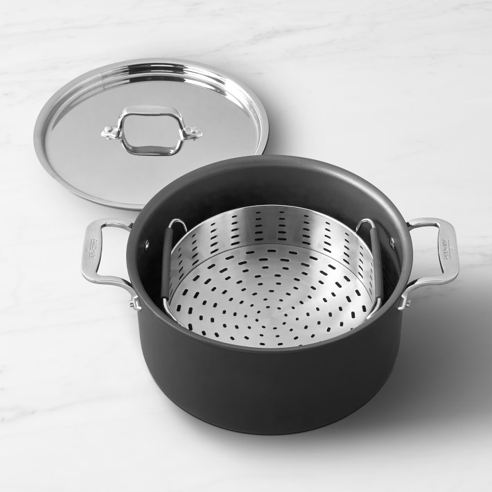 AllClad NS1 Nonstick Induction Steamer Pot Set 6Qt. Williams Sonoma