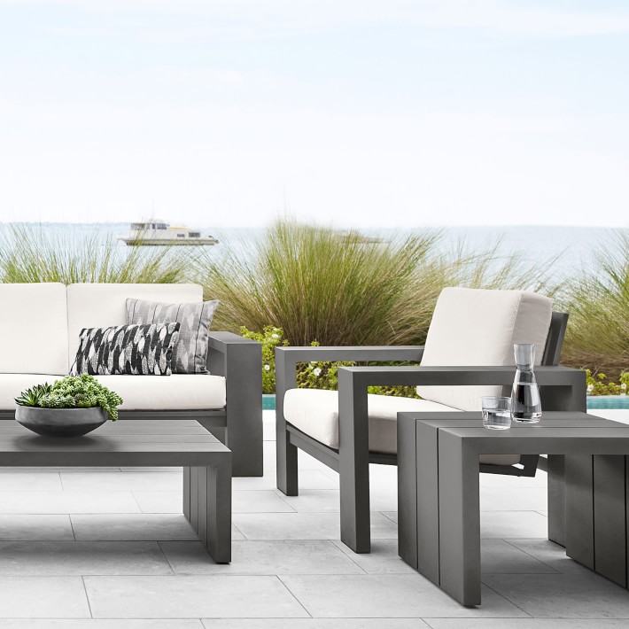 Larnaca Outdoor Metal Coffee Table Patio Furniture Williams Sonoma
