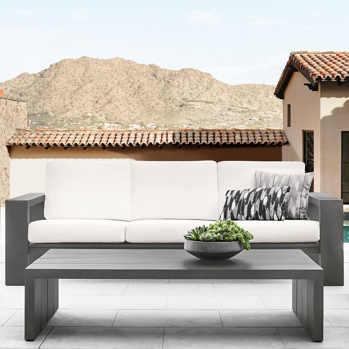 Larnaca Outdoor Metal Coffee Table Patio Furniture Williams Sonoma