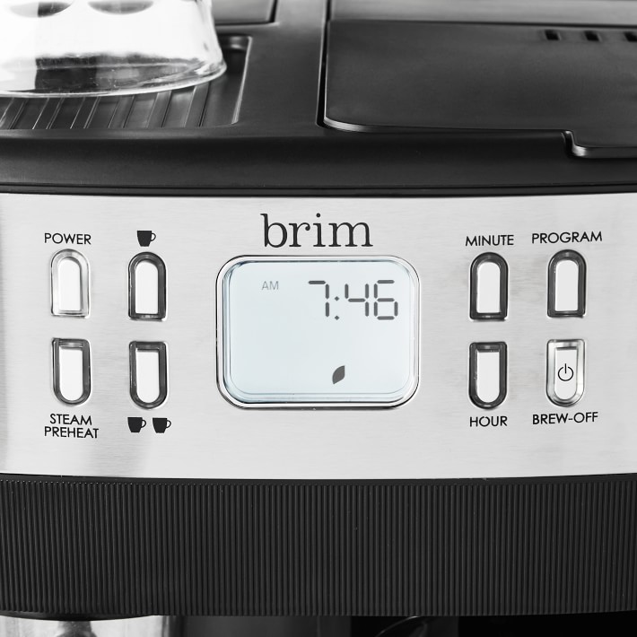 Brim Combination 19 Bar Espresso Machine & Programmable 10Cup Coffee Maker Williams Sonoma