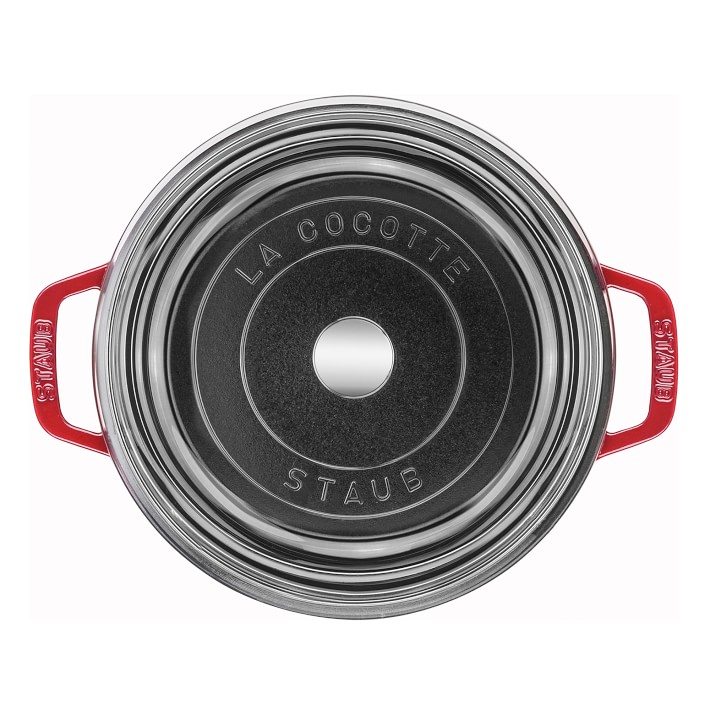 Staub Cast Iron Round Oven with Glass Lid, 4Qt. Williams Sonoma