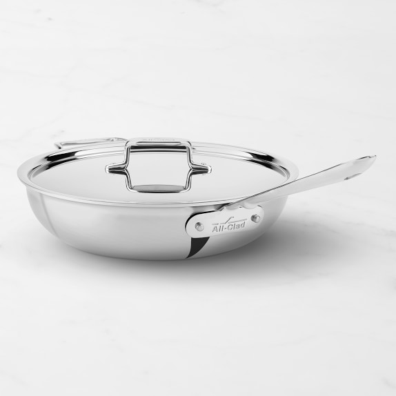 4-Quart Silver All-Clad 440465 D3 Stainless Steel All-in-One Pan Cookware
