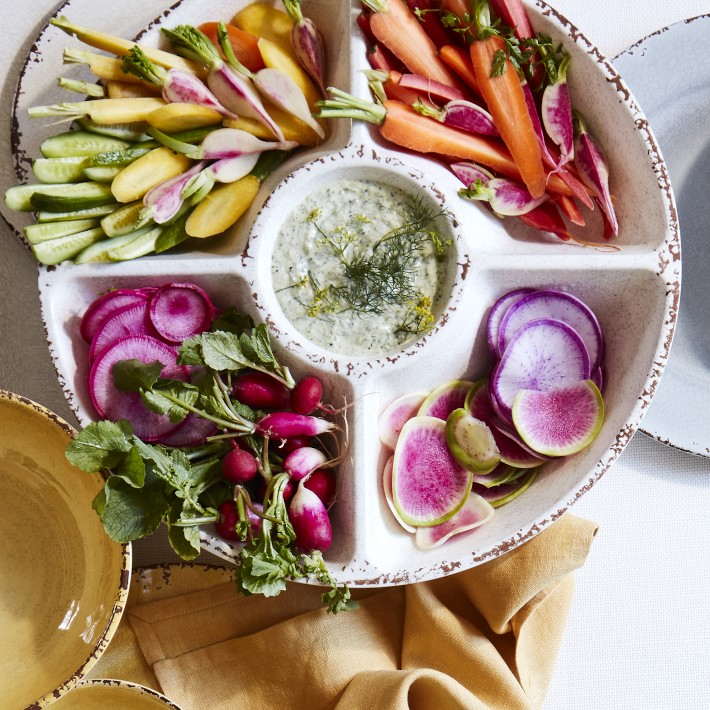 Rustic® White Outdoor Melamine Chip and Dip Bowl Williams Sonoma