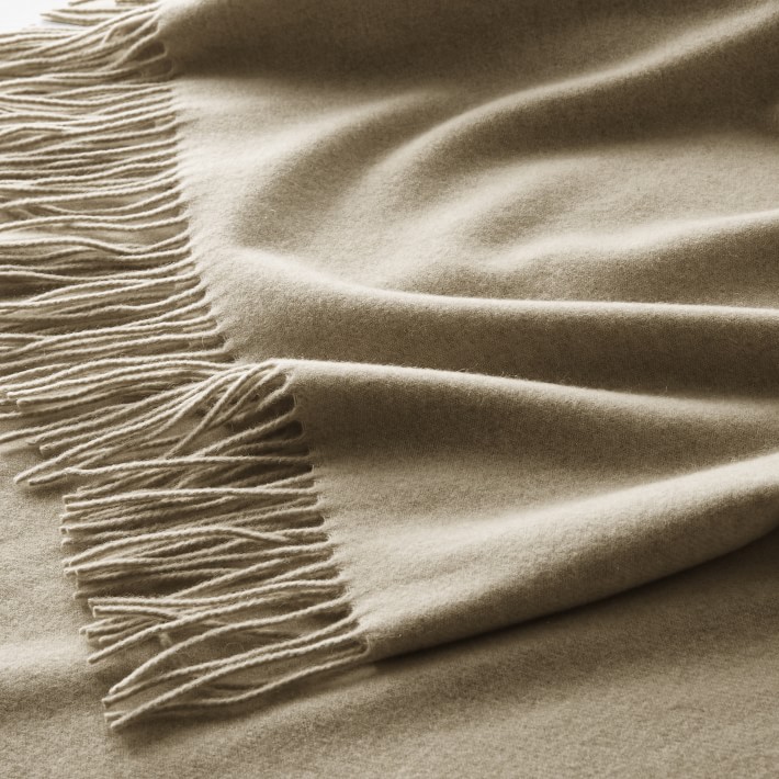 Grand Solid Cashmere Throw Blanket Williams Sonoma