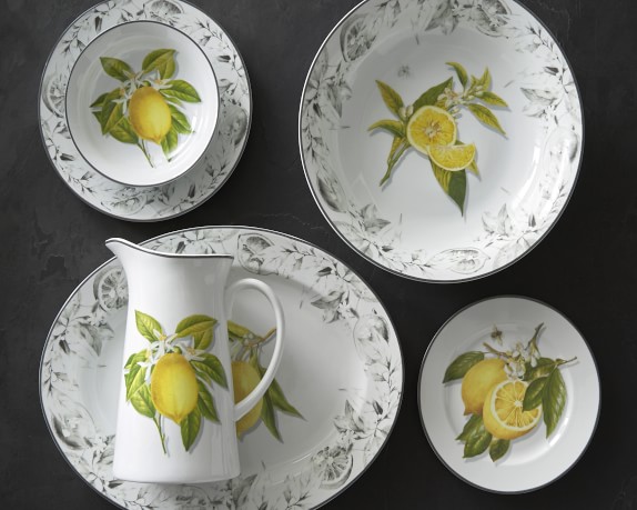 Williams Sonoma Myer Lemon Oval Porcelain Platter NEW 