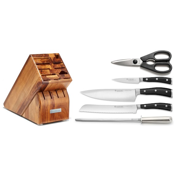 wusthof classic ikon 6 piece knife block set