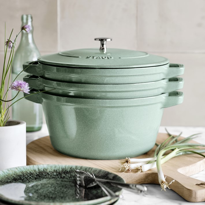 Staub Enameled Cast Iron Stackable 4Piece Cookware Set Williams Sonoma