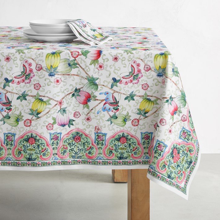 Famille Rose Tablecloth | Williams Sonoma