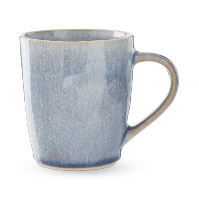 Cyprus Reactive Glaze Mugs, Set of 4, Light Blue