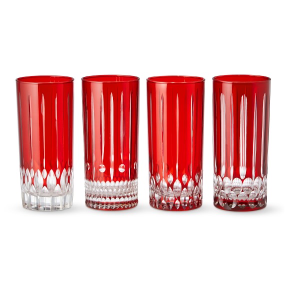 red highball glasses