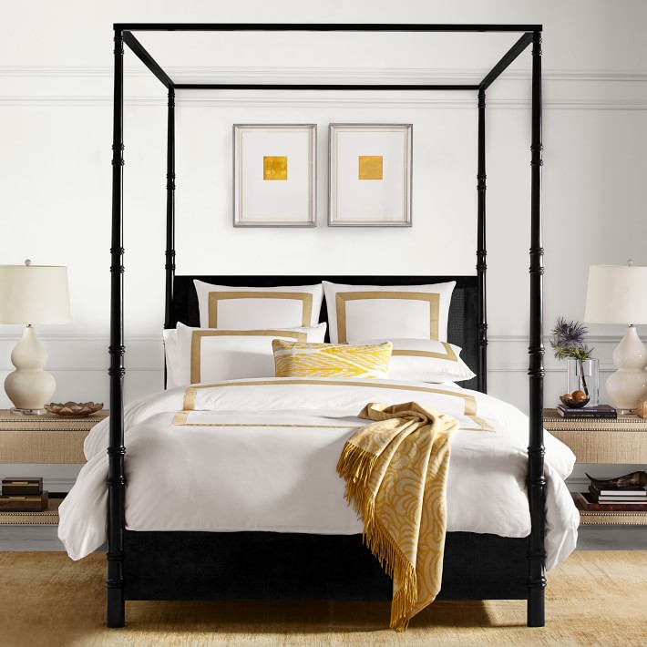 FourPoster Cane Bed Luxury Beds Williams Sonoma