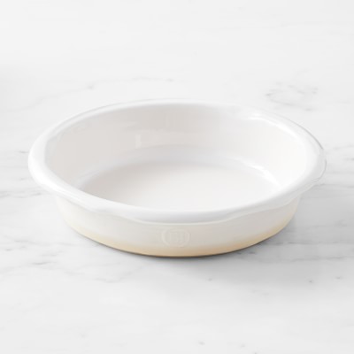 Emile Henry French Ceramic Potter Pie Dish, White