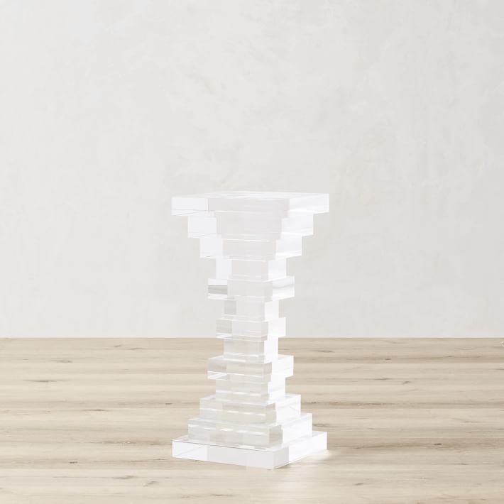 stacked acrylic accent table