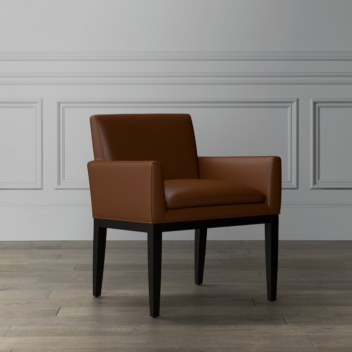 leather armchair dining chair