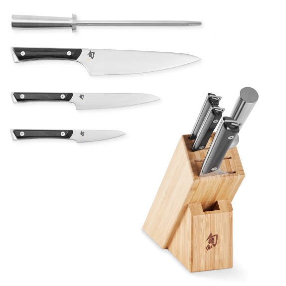 shun 5 piece knife set