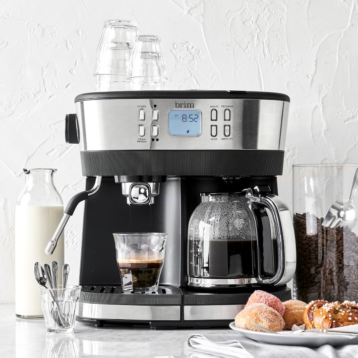 Brim Combination 19 Bar Espresso Machine & Programmable 10Cup Coffee