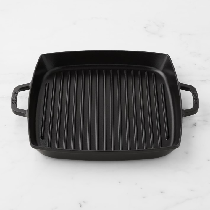 Staub CastIron DoubleHandled Grill Pan Williams Sonoma