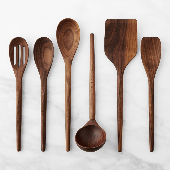 Walnut Essential Utensils, Set of 6 | Williams Sonoma