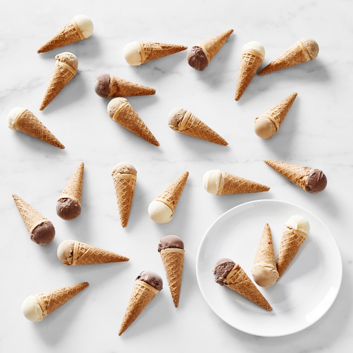 Mini Ice Cream Cones Set of 24 Ice Cream Online Williams Sonoma