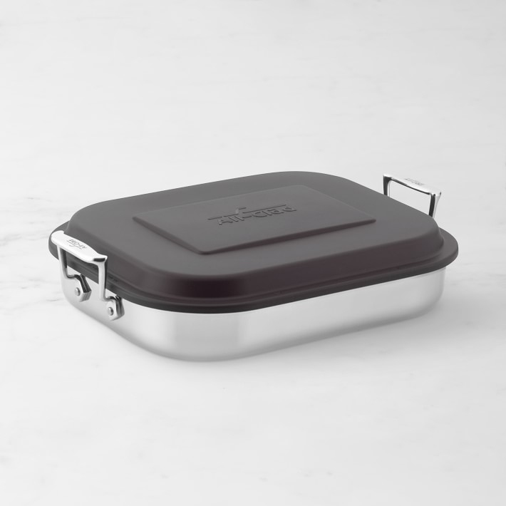 AllClad Gourmet Accessories StainlessSteel Lasagna Pan with Lid