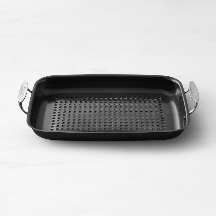 AllClad Nonstick Outdoor Roasting Pan Williams Sonoma
