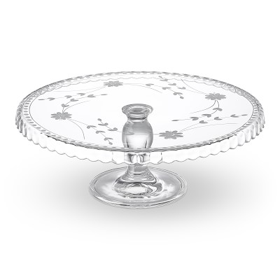 Vintage Etched Cake Stand, Each